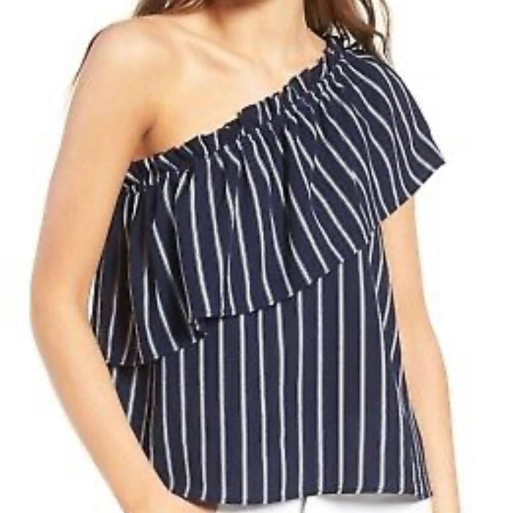 BP One shoulder ruffle top
